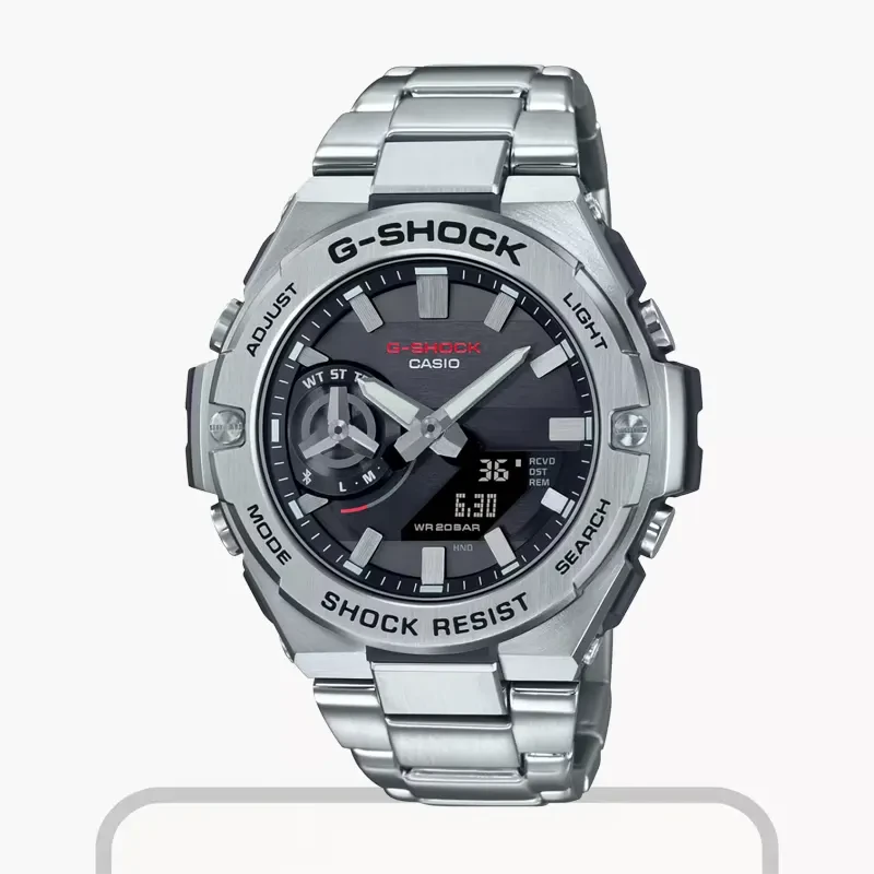 Casio G-Shock Solar G-Steel Black Dial Men's Watch- GST-B500D-1A